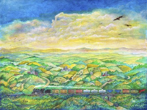 Framed Cross Country Print