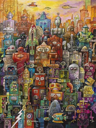 Framed Robo Dootles Print