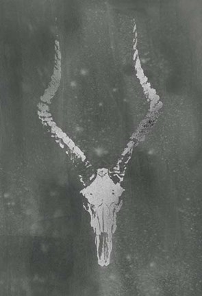 Framed Silver Foil Rustic Mount II on Black Wash Print