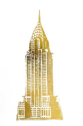 Framed Gold Foil Chrysler Print