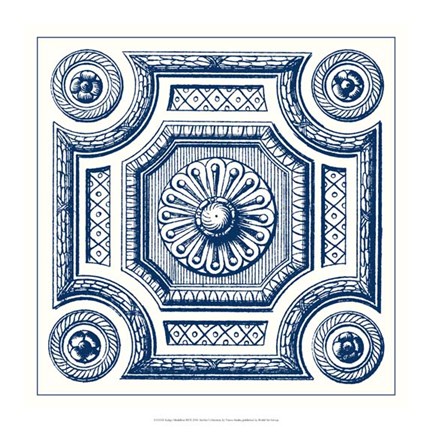Framed Indigo Medallion III Print