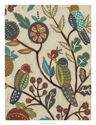 Framed Berry Branch II Print