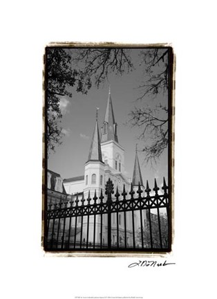 Framed St. Louis Cathedral, Jackson Square II Print