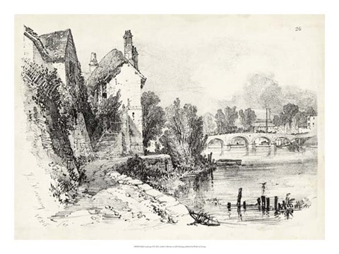 Framed Idyllic Landscape II Print