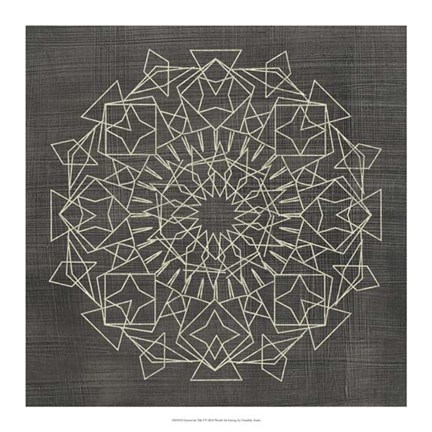 Framed Geometric Tile I Print