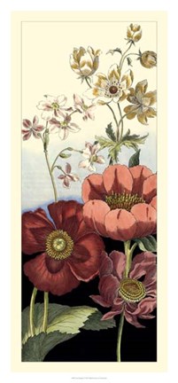 Framed Onyx Bouquet I Print