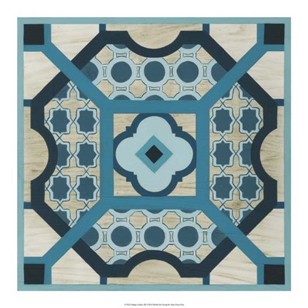 Framed Indigo Lattice III Print