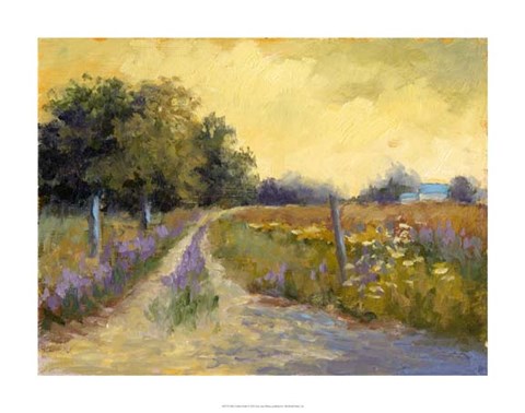 Framed Fall&#39;s Golden Fields Print