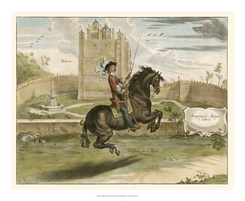 Framed English Horseman I Print