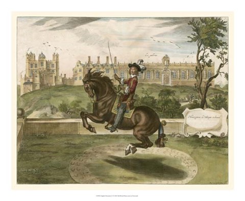 Framed English Horseman II Print