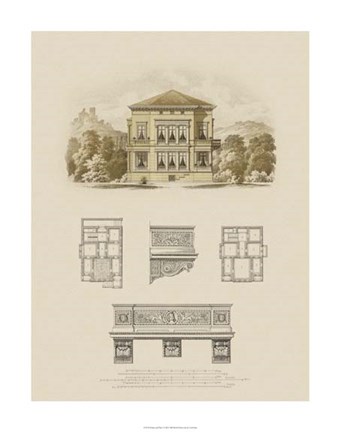Framed Estate and Plan I Print