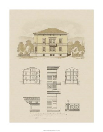 Framed Estate and Plan II Print