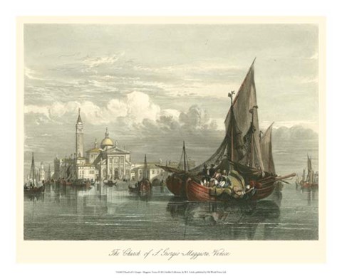 Framed Church of S.Giorgio-Maggiore Print