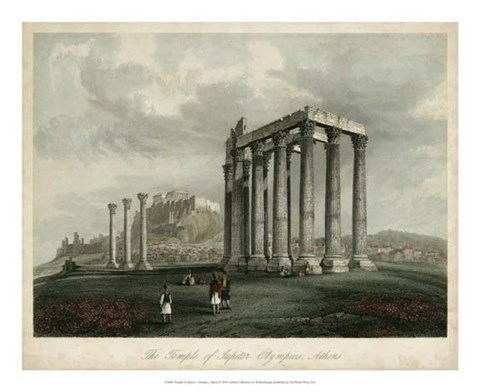 Framed Temple of Jupiter- Olympus, Athens Print