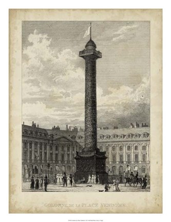 Framed Colonne de la Place Vendome Print