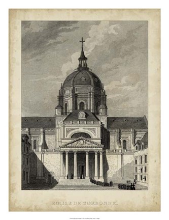 Framed Eglise de Sorbonne Print