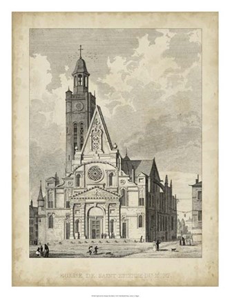 Framed Eglise de St. Etienne-Du-Mont Print