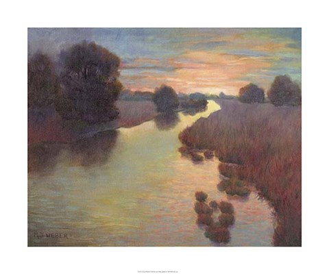 Framed Evening Wetlands Print