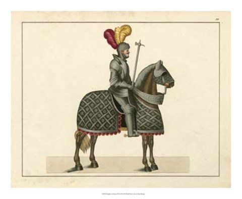 Framed Knights in Armour III Print