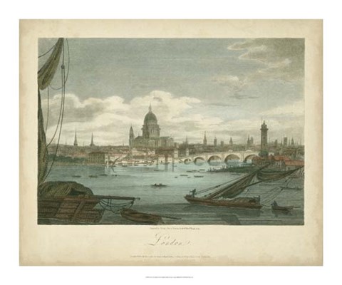 Framed View of London Print