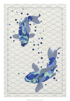 Framed Playful Koi II Print