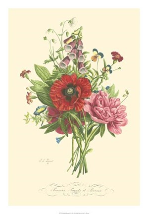 Framed Plentiful Bouquet II Print