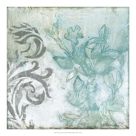 Framed Flower Spray II Print