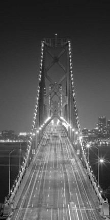 Framed Oakland Bridge 3 BW Print