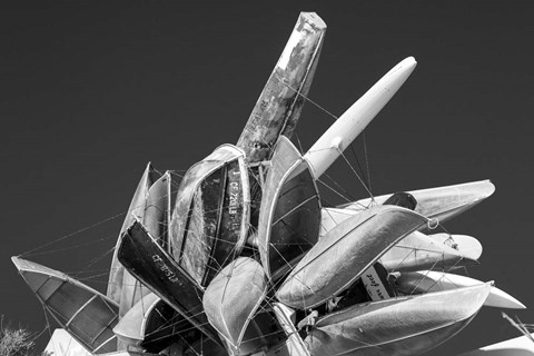 Framed Sky Boats Print