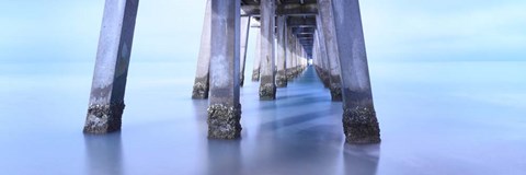 Framed Naples Pier Morning Print