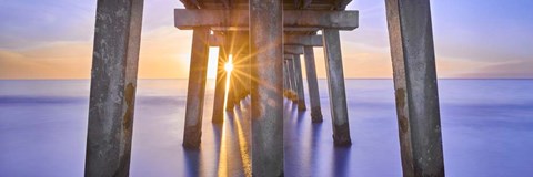 Framed Naples Pier Panoramic II Print