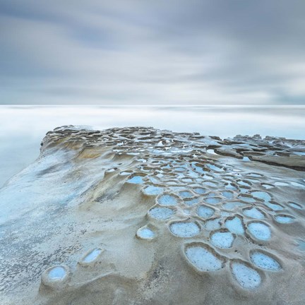 Framed Crateres Color Cuadrada Print