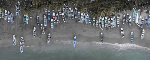 Framed Fumarolas Boats Print