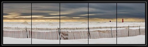 Framed Grand Haven Lighthouse Panorama, Grand Haven, Michigan &#39;14 - Color Pan Print