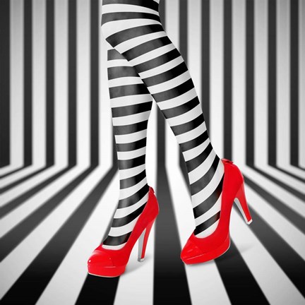 Framed Red Shoes Print