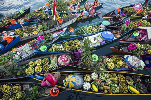 Framed Banjarmasin Floating Market Print