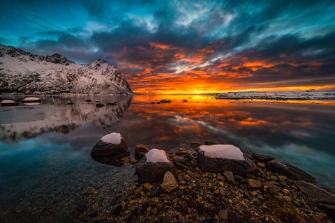 Framed Sky On Fire Print