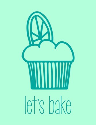 Framed Let's Bake - Dessert IV Lime Print