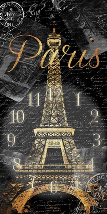 Framed Paris Eiffel Time Print