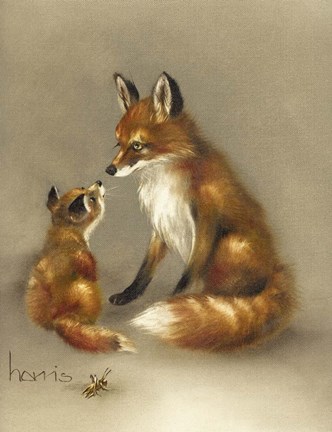 Framed Little Fox Lost Print