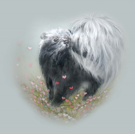 Framed Love Is In The Air - Skunk Print