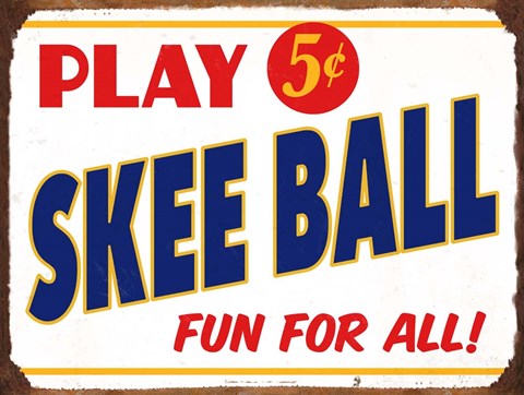 Framed Skeeball Sign Print