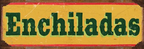 Framed Enchiladas Gold Print