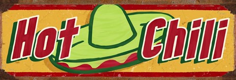 Framed Hot Chili Gold Print