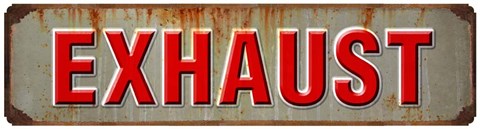 Framed Exhaust Rusted Garage Print