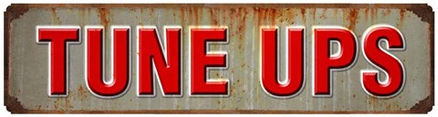 Framed Tune Ups Rusted Garage Print