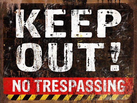 Framed Keep Out Print