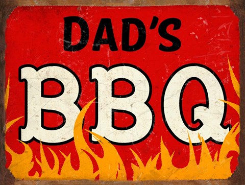 Framed BBQ Dads Print