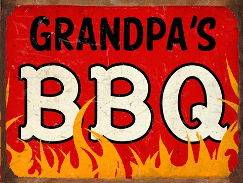 Framed BBQ Grandpas Print