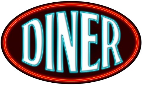 Framed Diner Oval Print